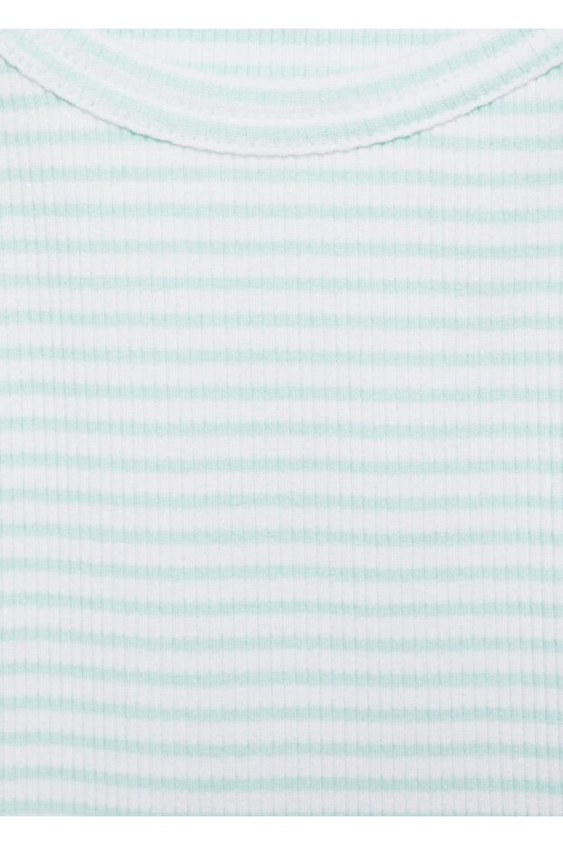 Askılı çizgili tişört - 3