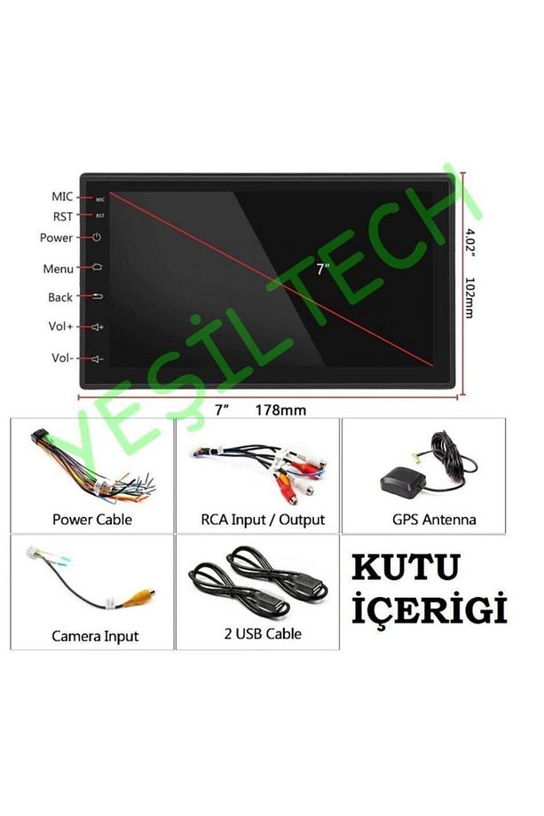 Android 10.1 Multimedya+park Kamerası 7 Inc Double Teyp Youtube Navigasyon - 4