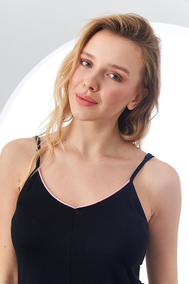 Pijama Kadın Ip Askılı Şort Takım 24165 - 8