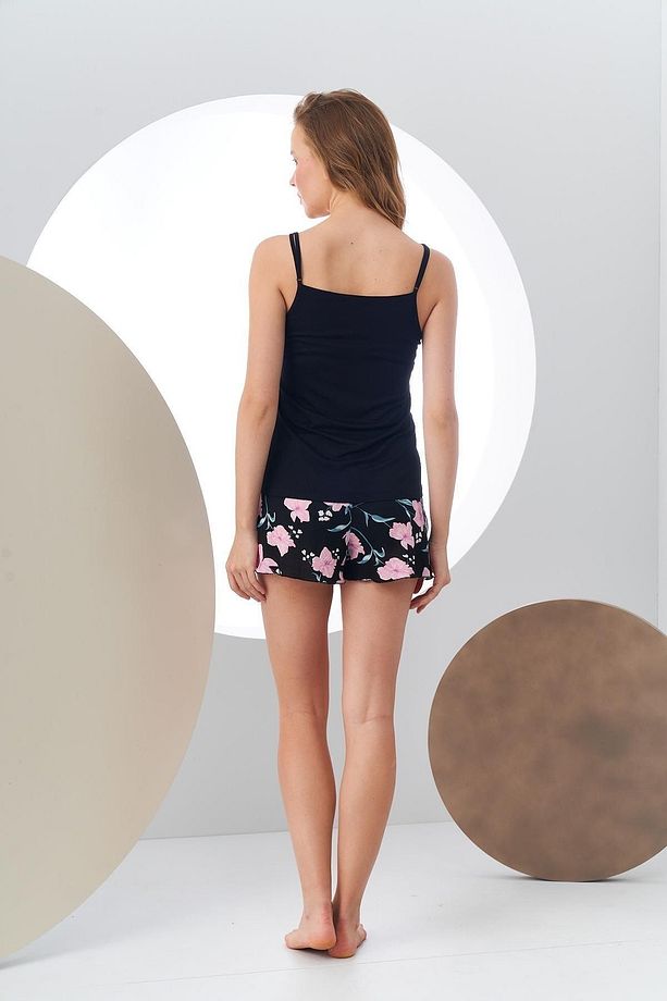 Pijama Kadın Ip Askılı Şort Takım 24165 - 5