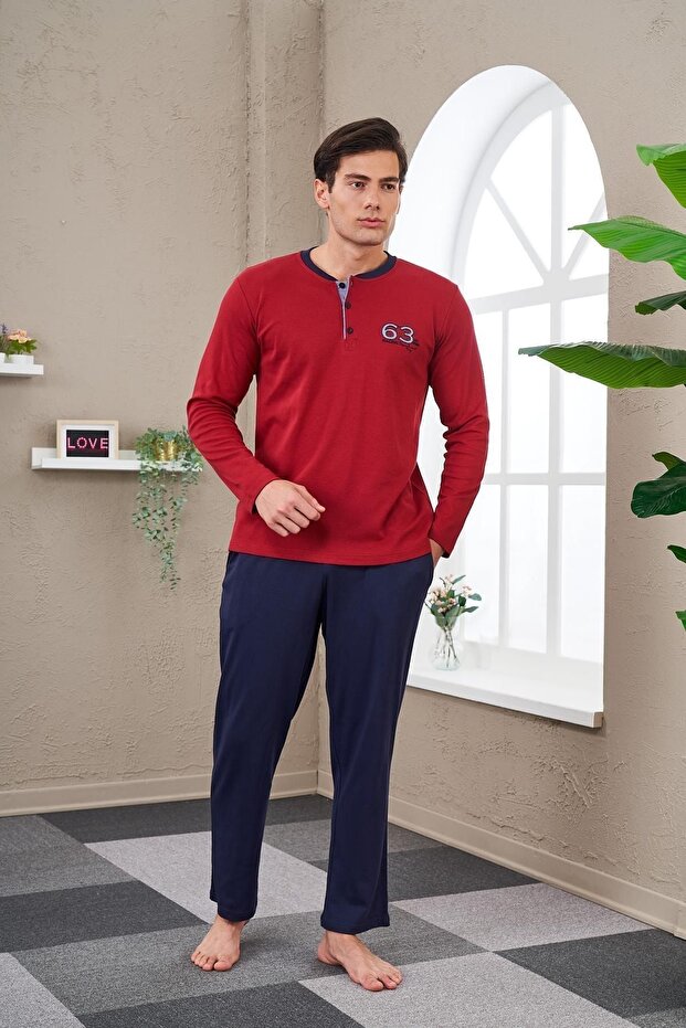 23701 Erkek Patlı Pijama Takım - 4