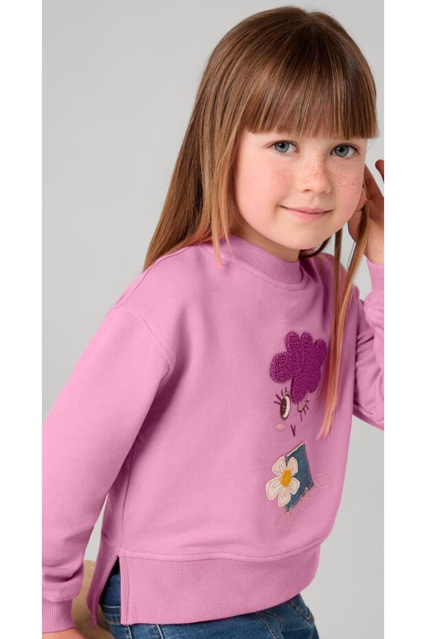 Girl's Embroidered Sweatshirt