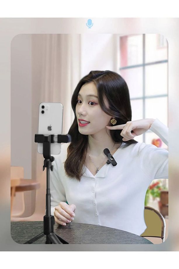 Type-c Android Girişli Telefon Uyumlu Wireless Youtube Tiktok Yayın Kablosuz Yaka Mikrofonu - 5