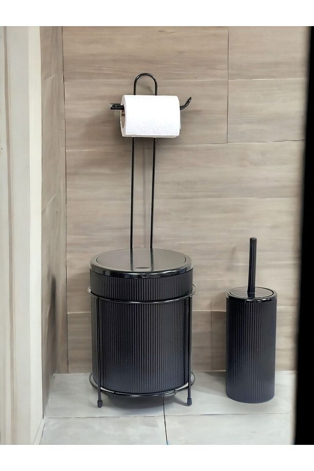 Çöp Kovalı Wc Kağıtlık Ve Tuvalet Fırça Seti - 1