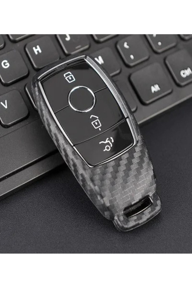 A C E S G sınıfı GLC CLE CLA GLB ve W177 W205 W213 W222 X167 TPU KARBON GÖRÜNÜMLÜ ANAHTAR KILIF - 1