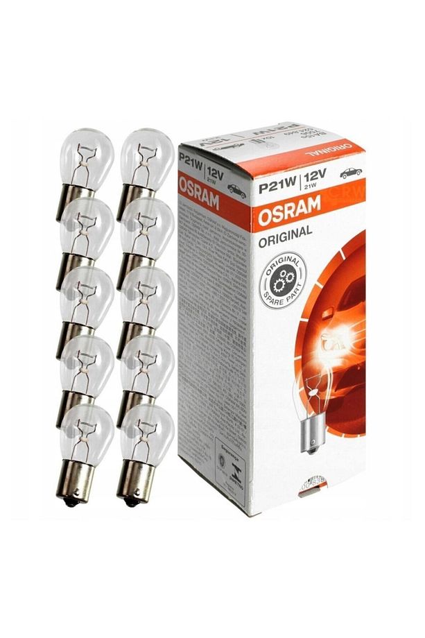 7506 P21w 93 Sinyal Stop Ampul 12v 21w 10 Adet Tek Duy Düz Tırnak - 1