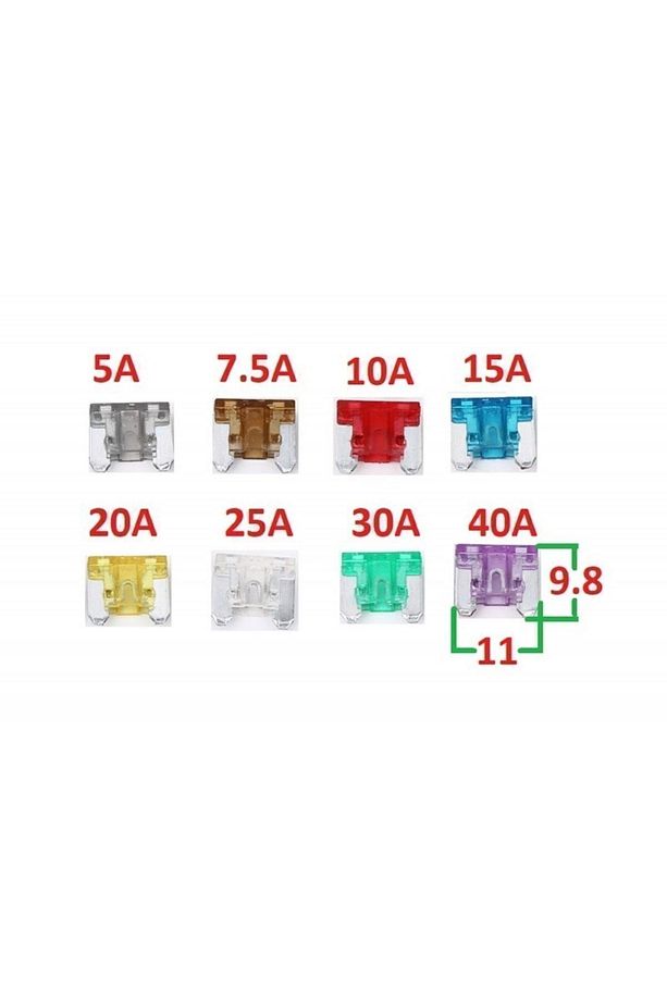 Japon Araçlar Için Mini Bıçak Sigorta Alçak Profil / Yassı 50 Adet 5a 7.5a 10a 15a 20a 25a 30a - 1