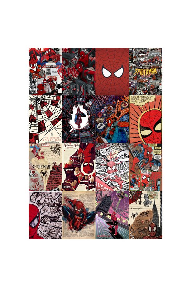 Örümcek Adam Afiş Spiderman Poster Seti- 16 Adet-a5 - 1