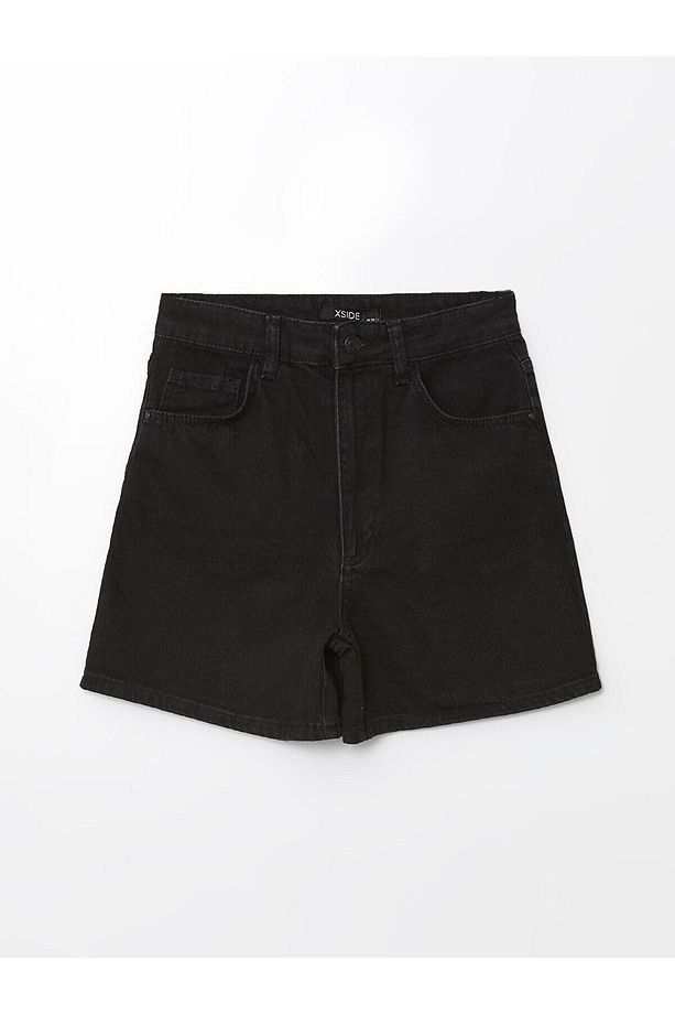 XSIDE Açık Mavi Yüksek Bel Standart Fit Kadın Jean Şort - 5