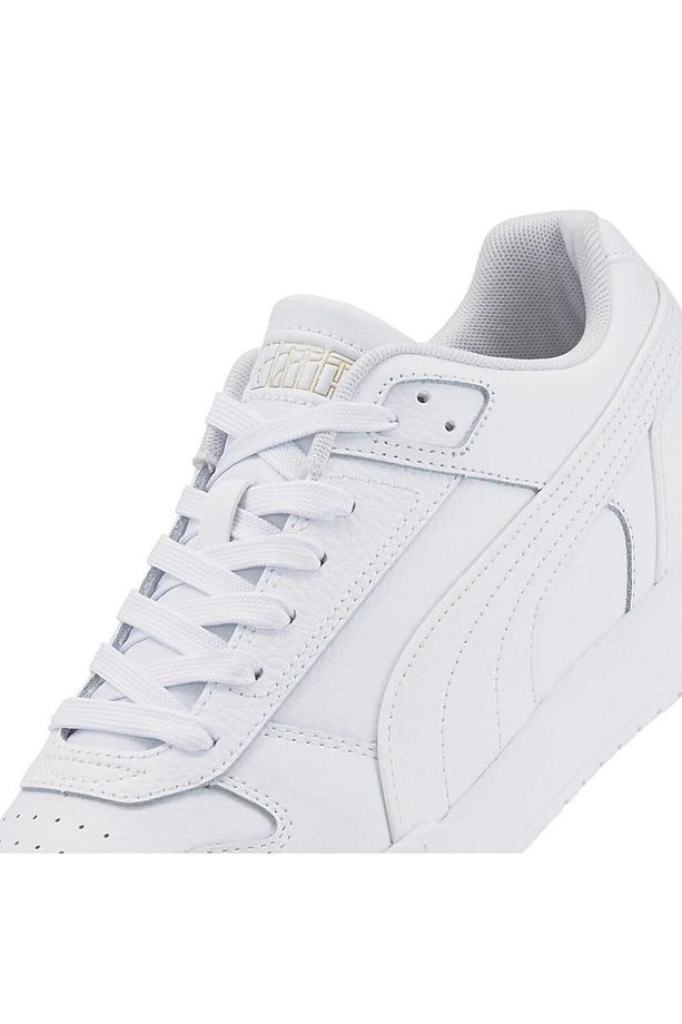 386373 02 Rebound Game Low Puma White/Puma White/Gold Erkek Sneaker - 5