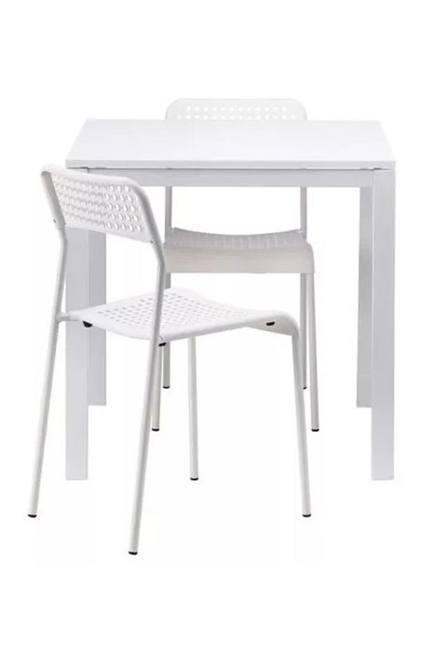Melltorp/adde Yemek Masası Ve Sandalye Seti, Beyaz - 2