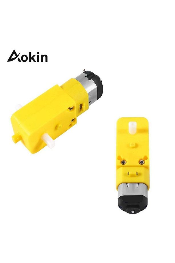 5 Adet Plastik Redüktörlü Motor - Dc 6 V / 200 Rpm / Dc Motor / Sarı Motor - 4