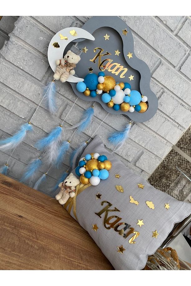 Ledli Bubble Bulut Kapı Süsü Ve Yastık - 1