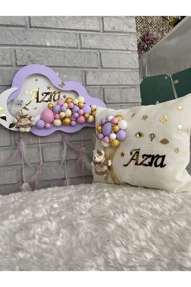 Ledli Bulut Bubble Kapı Süsü + Yastık - 2
