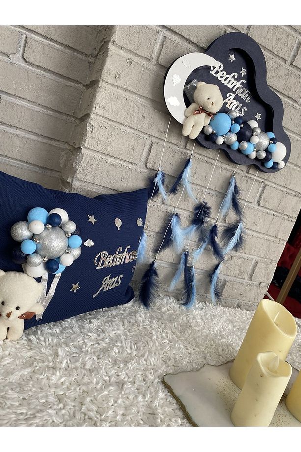 Ledli Bulut Bubble Kapı Süsü + Yastık - 2