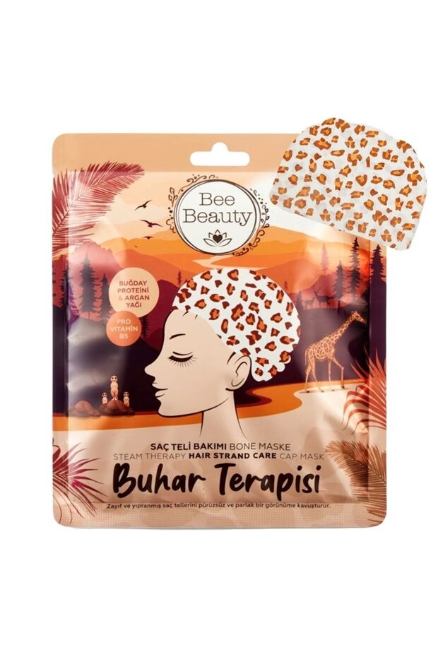 Wheat Protein & Argan Oil Steam Therapy Hair Wire Care Bonnet Mask