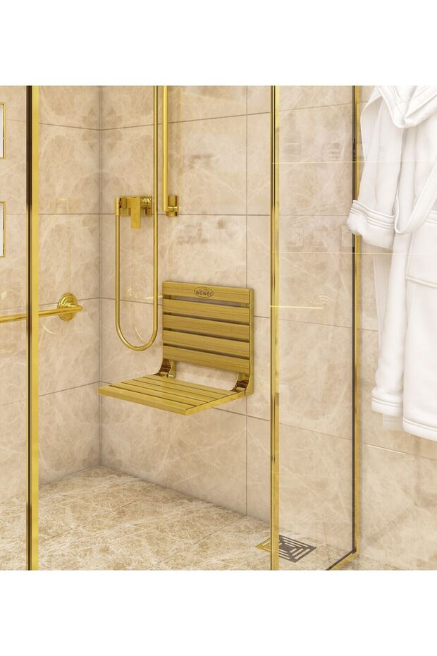 Altın Katlanır Duş Oturağı - 7