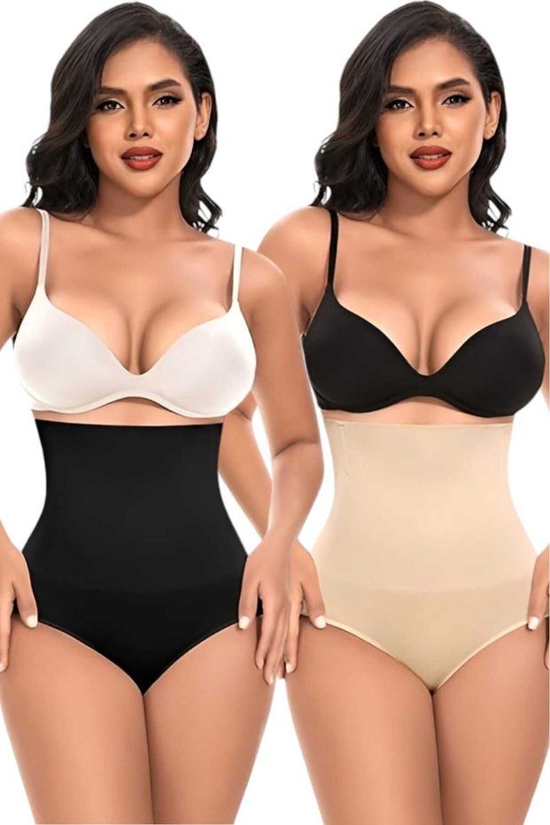 Women's Gathering Seamless High Waist Slip Corset 2-Piece Set
