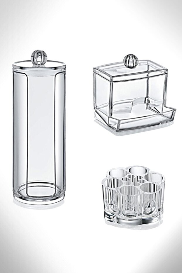 3'lü Organizer Set & Makeup Organizer Set With 3 - 4