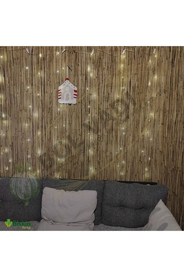 Doğal Kamış Hasır Çit 1 Metre x 1 Metre Balkon Çiti, Hasır Bambu Çit, Bahçe Çiti ve Gölgelik - 6