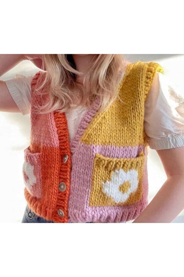 Women's Sweater Vest, Size 45, Length 40 cm