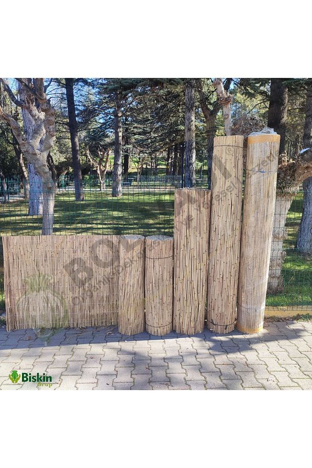 Doğal Kamış Hasır Çit 1 Metre x 1 Metre Balkon Çiti, Hasır Bambu Çit, Bahçe Çiti ve Gölgelik - 8