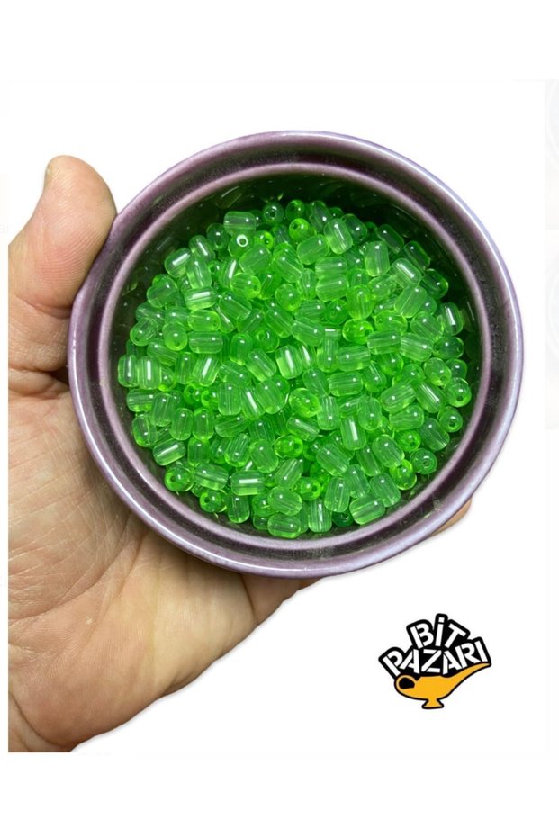 8.8 mm Oval Light Green Glass Beads - Jewelry Beads - 50 Pieces -