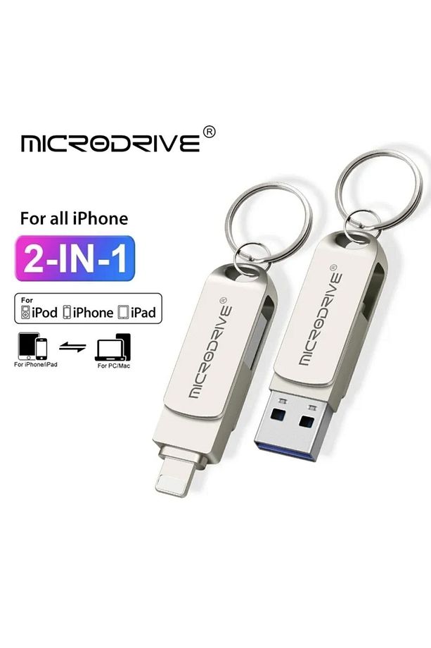 512gb.iphone Lightning Ve Usb 3.0 Usb Flash Bellek Otg Çift Girişli Metal Sağlam Orginal - 5