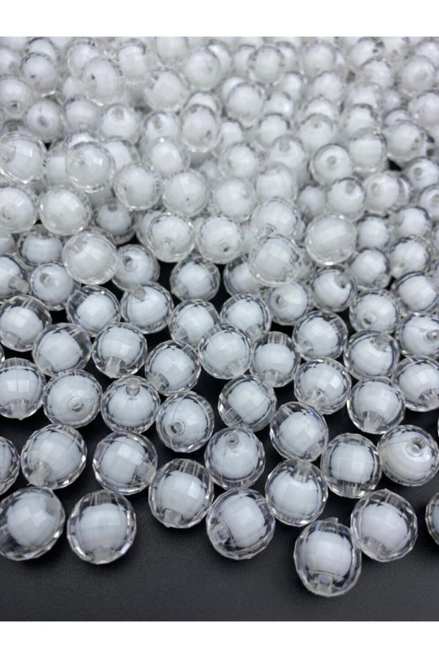 Transparent Acrylic World Model Beads with Beads Inside, Jewelry, Bag Making Beads (20 Pieces)