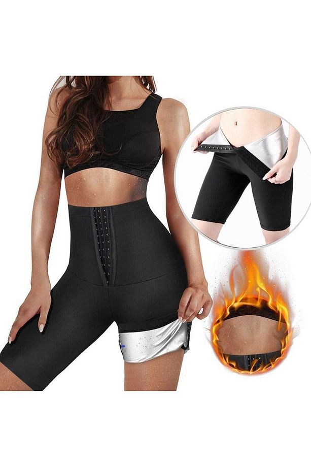 Sauna-şort Unisex Model Termal Ayarlanabilir 3 Agraflı Kopçalı Şort - 3