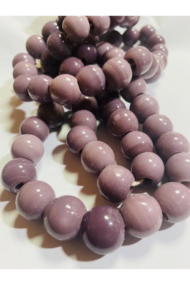 16 Mm Lilac Glass Lamb Beads - Macrame Beads - Decoration Beads - ( 10 Pieces ) -