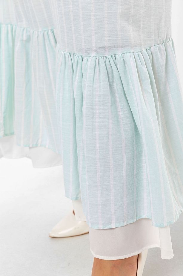 Neva %100 Pamuk Kadın Elbise Maxi (140CM) Boy Astarlı 1020-1 - 4