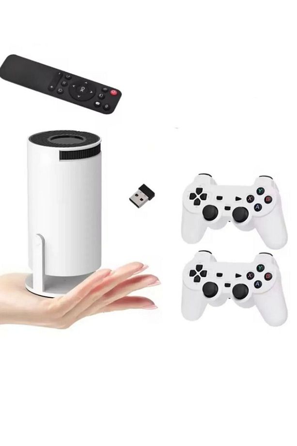 Oyun Konsollu Projektör 2 In 1 Game Projektor Yeni Nesil Taşınabilir Projeksiyon Cihazı - 5