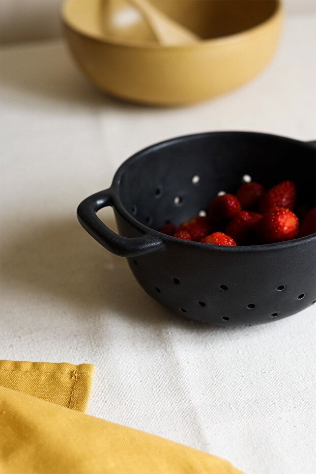 Ceramic Black Strainer - 2