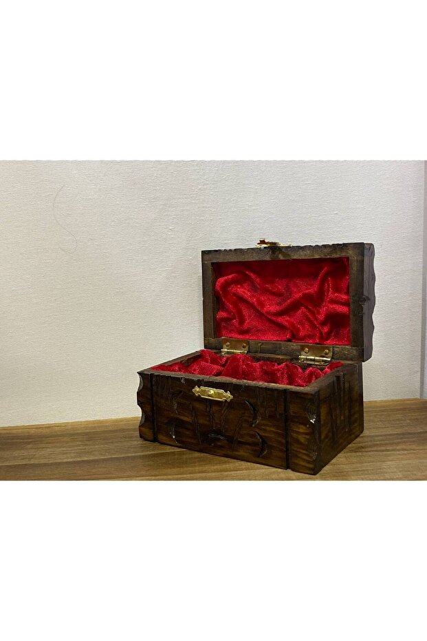 Ahşap El Oyması Sandık - 1