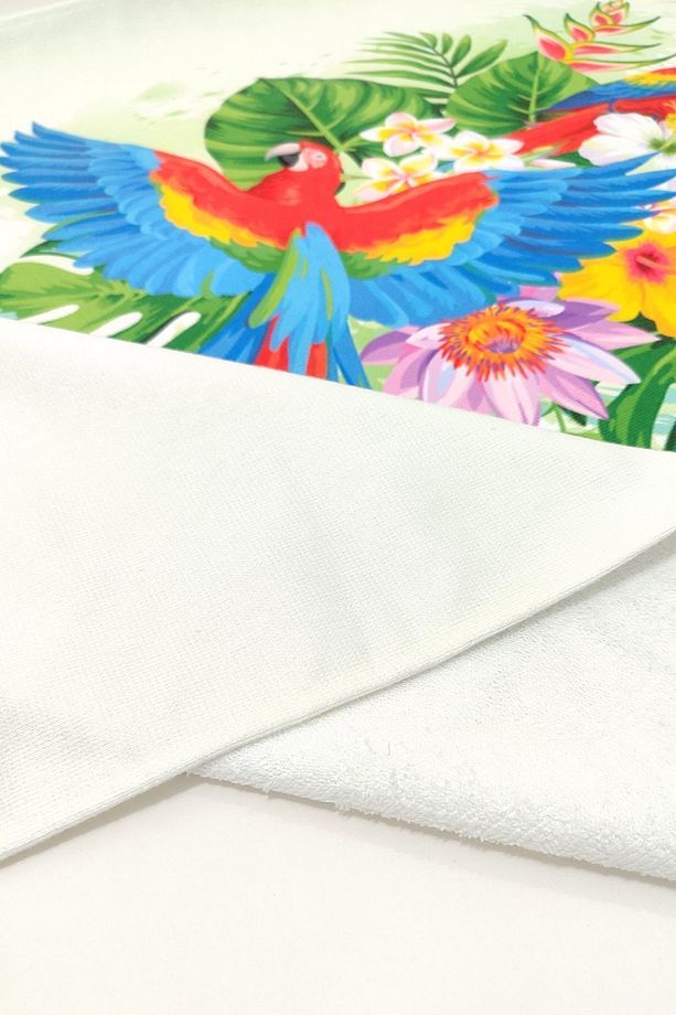 Parrot Flower Dijital Baskılı 75x150 Cm Plaj Havlusu - 3