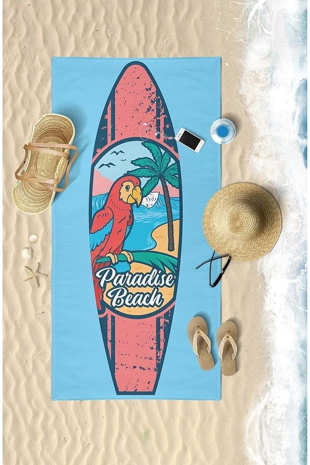 Paradıse Beach Dijital Baskılı 75x150 Cm Plaj Havlusu - 1