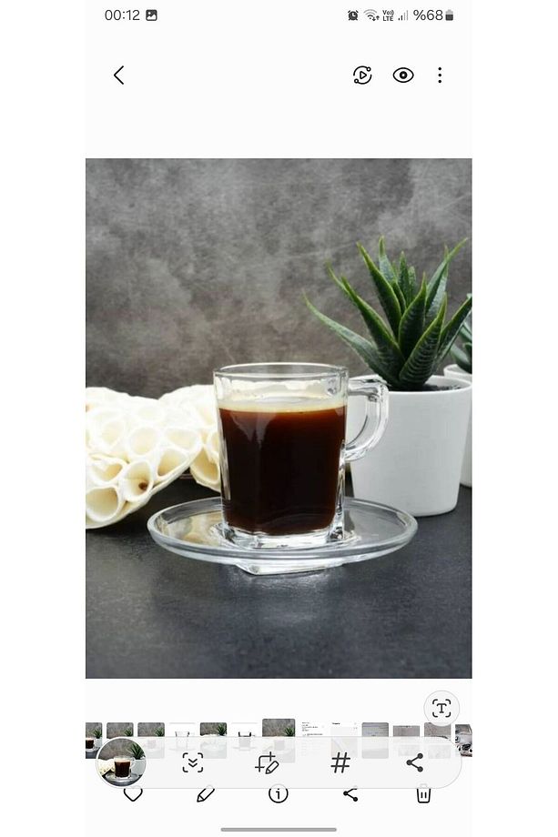 6'lı Carre Espresso Kahve Takımı Paşabahçe Espresso Takımı P95754 - 2