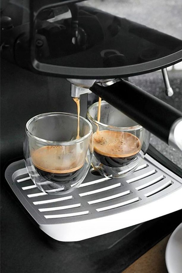 2 Adet Çift Çidarlı Cam  300 ml Çay Fincanı Kahve Sunum Bardak  Isıya Dayanıklı Ekspresso Bardak - 1