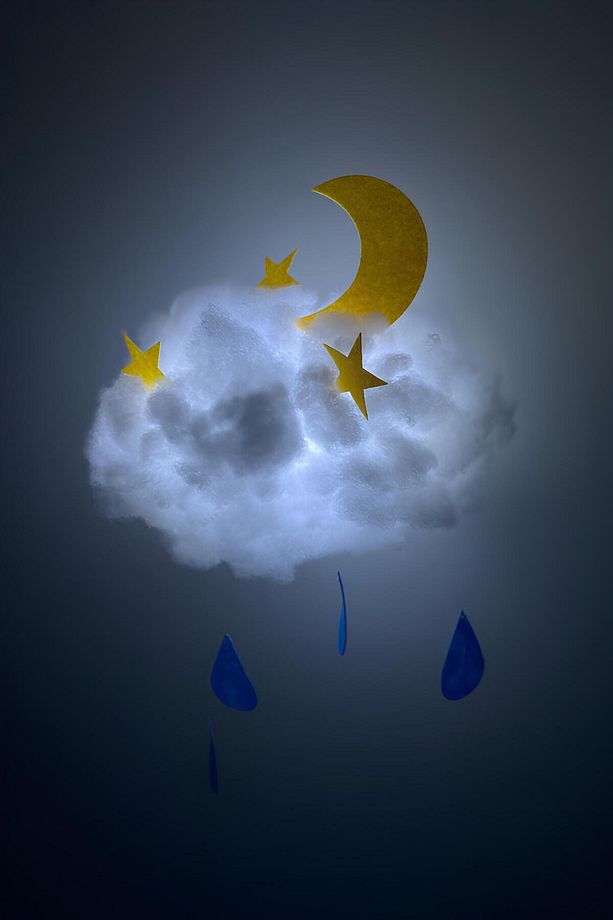Çocuk Odası Gece Lambası Kendin Yap Bulutlu Dekoratif Gece Lambası 3 Farklı Modlu Gece Bulut Lamba - 6
