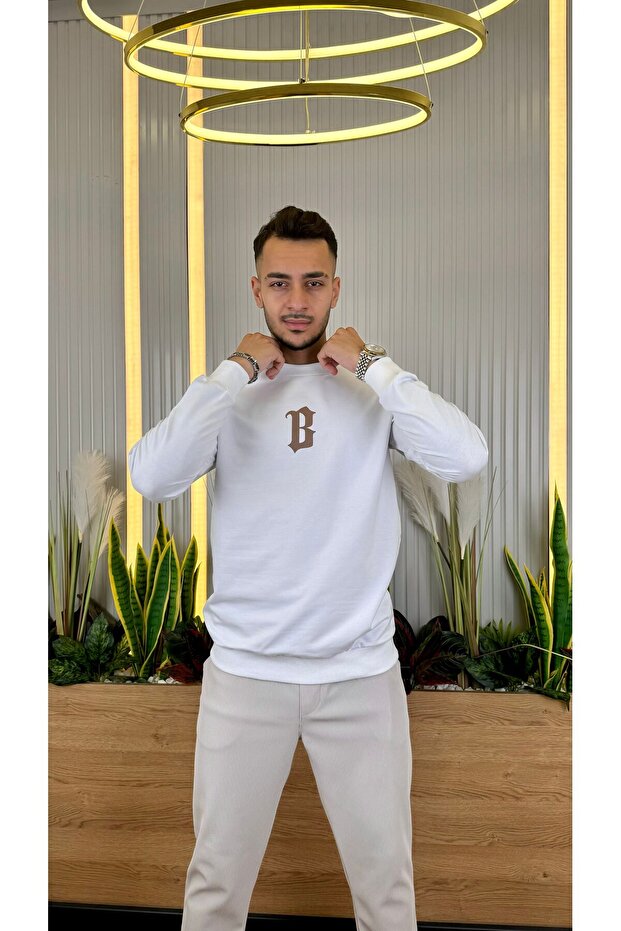 2 İplik Baskılı Sweatshirt - 5