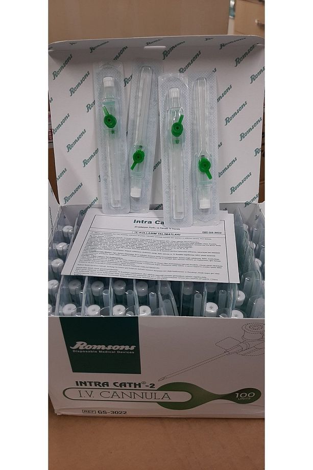 Piercing Delim Iğnesi Branül Intraket Yeşil 18g - 100 Adet - 2