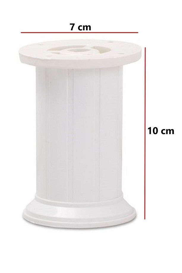 4 Adet 10 Cm Polimer (SERT PLASTİK) Dolap Ayak Ayarlı- Vidalı - Tv Ünitesi Ayak-komidin Ayak- - 2