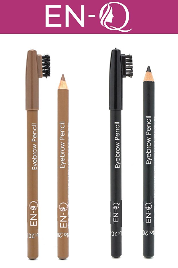 Set of 2 Brush Pens - Brown and Black
