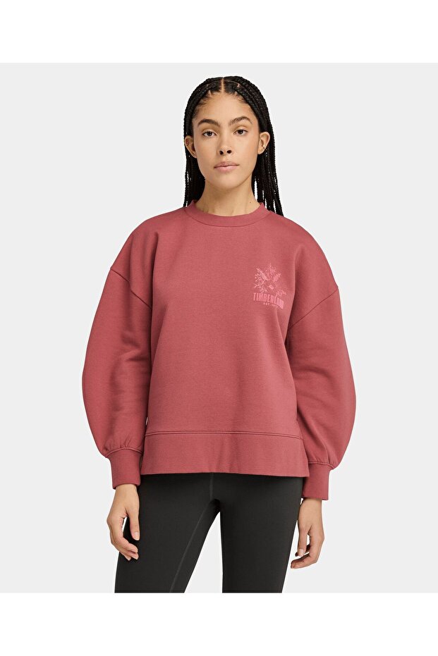 Kadın Grafikli Crew Sweat - 1