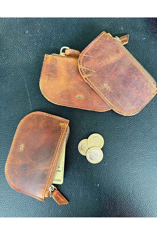Hakiki Deri Mini Cep Cüzdanı - 6