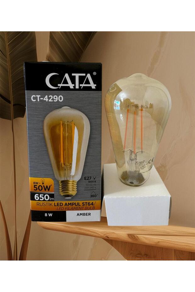 CT4290 RUSTİK AMBER 8W E27 LED AMPUL - 1