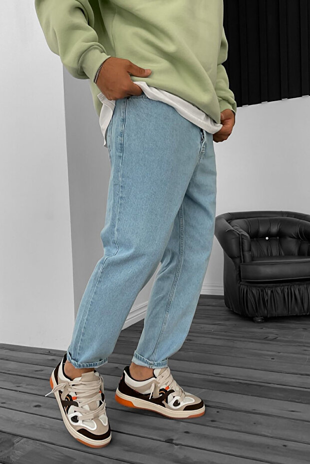 بنطلون أساسي باللون الأزرق الفاتح - 5