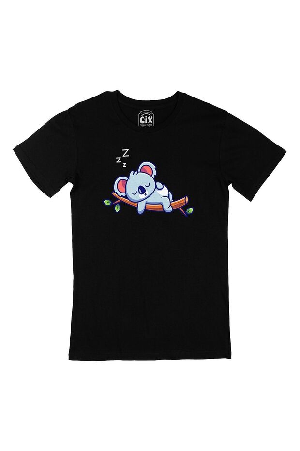 Sleeping Koala Black T-Shirt