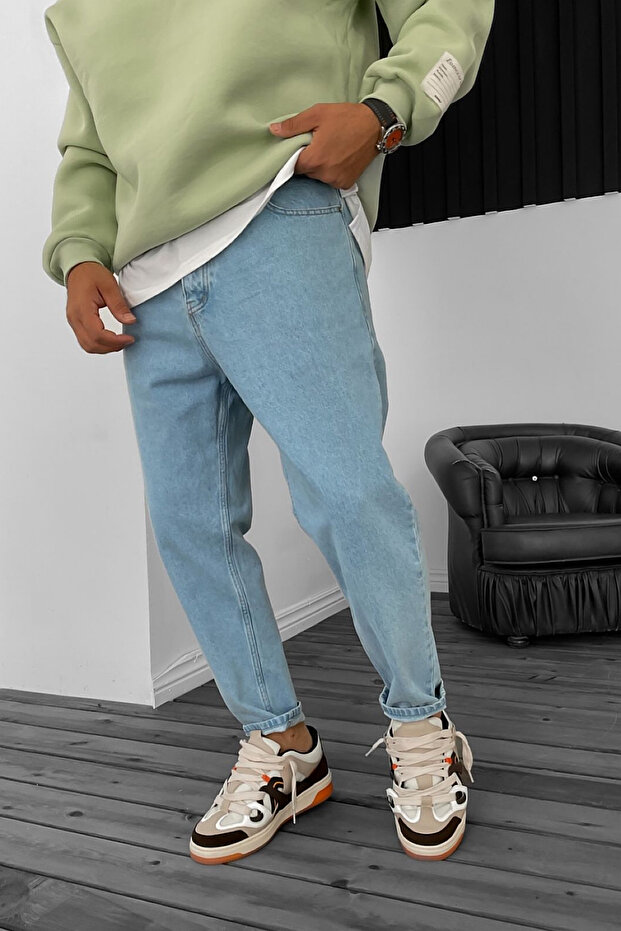 بنطلون أساسي باللون الأزرق الفاتح - 3